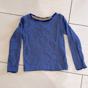 Mini Boden blue long sleeve shirt size 3-4
